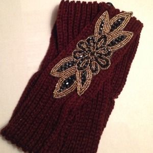 🎉HOST PICK🎉 DEEP MAROON DECORATED HEAD WRAP