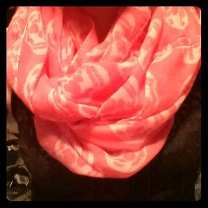 Pink skull scarf