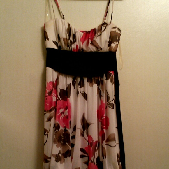 Flowery semi formal dress