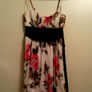 Flowery semi formal dress