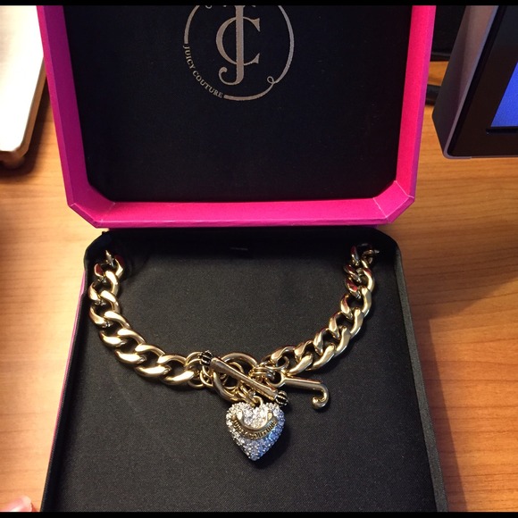 Juicy couture gold chain necklace