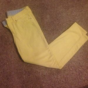 Smoke & Pet free Yellow skinny jeans