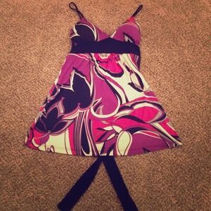 Fun print dress top