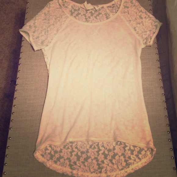 Cream top with lace back - in perfect condition!