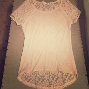 Cream top with lace back - in perfect condition!