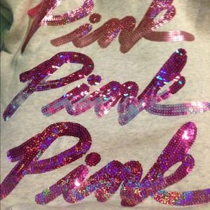 VS Pink sparkly zip up hoodie