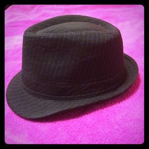 Pin Striped Black Fadora