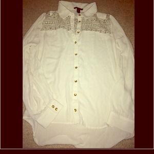 forever 21 white long sleeve top