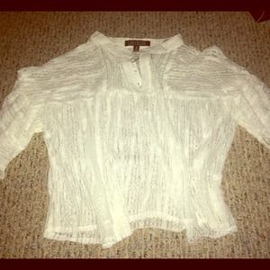 Short sleeve lace top