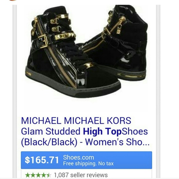 MICHAEL KORS Glam Black on Black High Tops