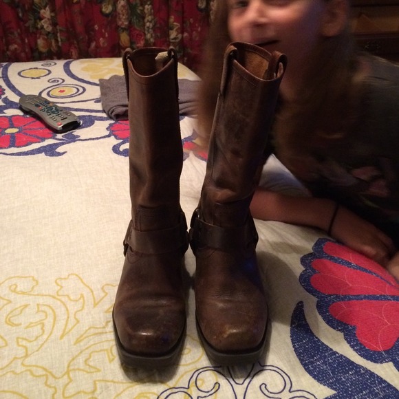 Brown cowboy boots