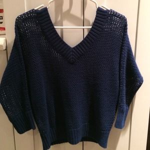 Express navy blue throw over sweater