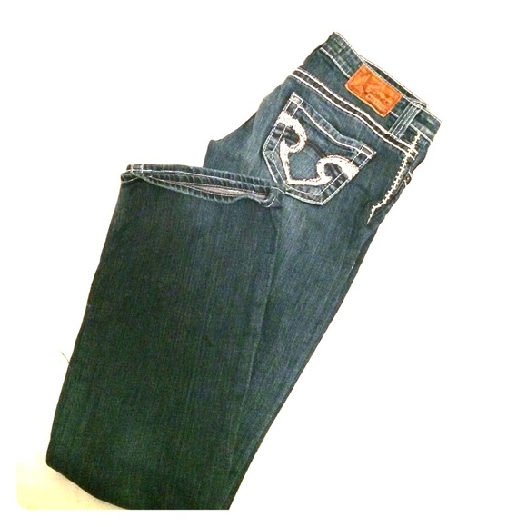 Big Star Sweet Boot Ultra Low Rise Jeans -Buckle
