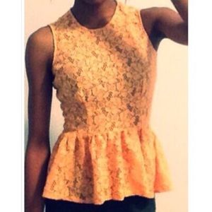 💜Peach Peplum Blouse💜
