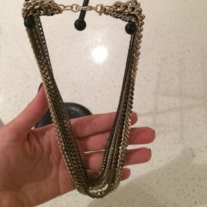 Silver, gold, bronze, diamond &brass  necklace