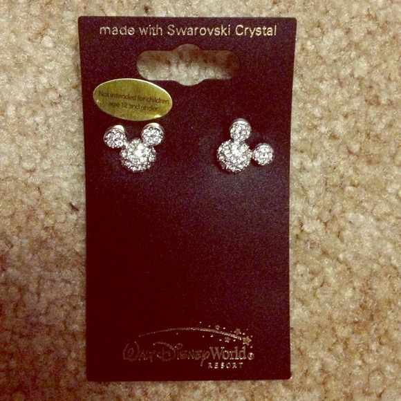 Mickey Swarovski crystal earrings
