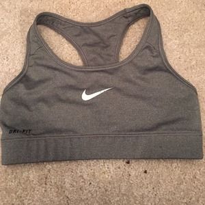 Gray Nike Pro Bra
