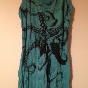 🐙 blue octopus dress/beach cover