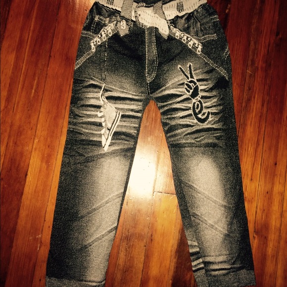 🔷FAUX BLACK ACID-WASHED LEGGINGS🔷