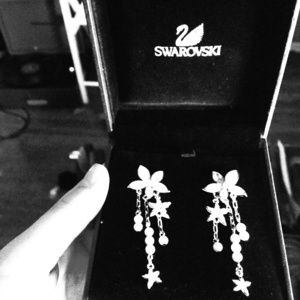 Swarovski crystal dangle decorative earings