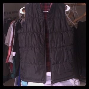 Black/Plaid (reversible) Vest