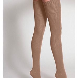American Apparel Cotton Solid Thigh-High Socks