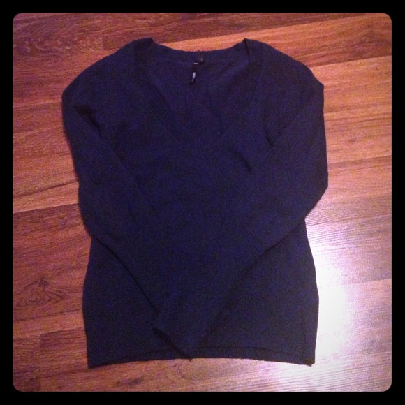 Dark Blue/Teal V-Neck Sweater