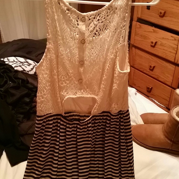 Lace & Striped Dress