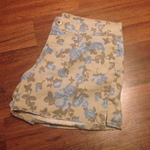 Blue Floral Faded Glory Shorts