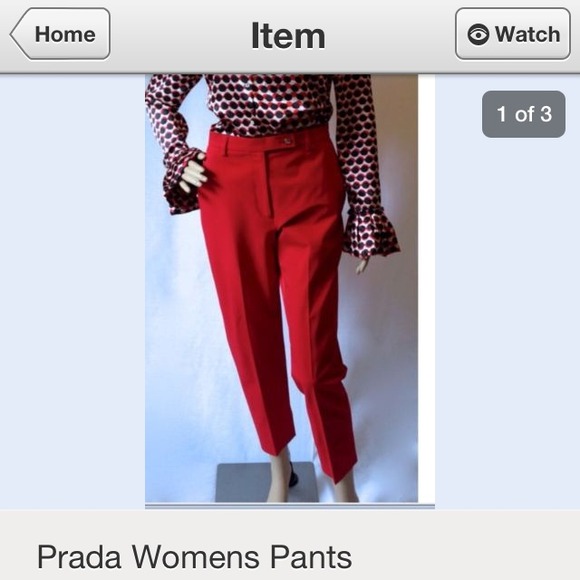 PRADA Women's Cropped Pants Sz 40