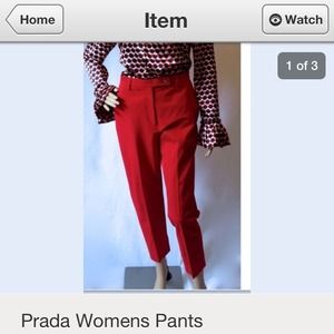 PRADA Women's Cropped Pants Sz 40