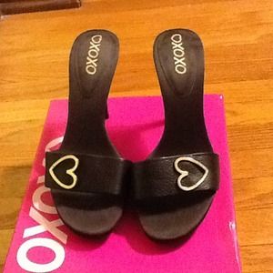 Chocolate Brown Slide Heels