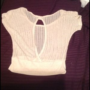 Sheer top with cut out back