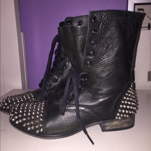 Steve Madden "Tarnney" Studded Combat Boots