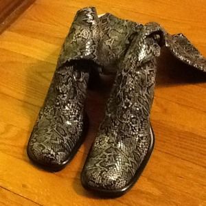 Faux Snake Skin Boot