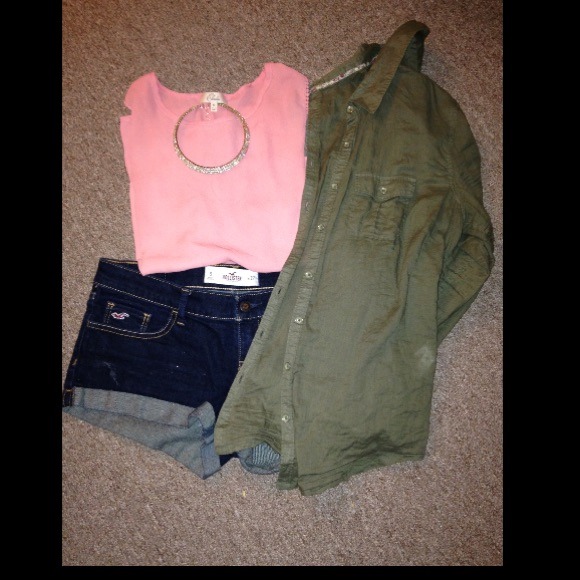 coral cute high low open back shirt