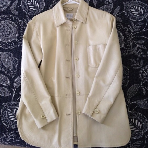 Lambskin leather shirt jacket sz 4