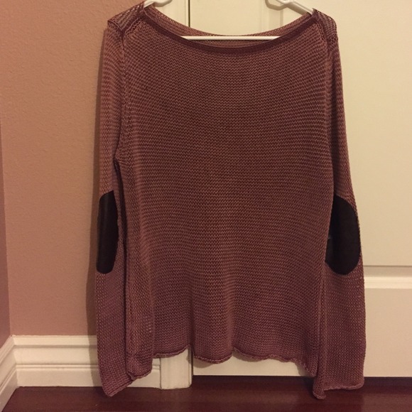 Brandy Melville Sweaters - Mavue Leather-Detailed Sweater