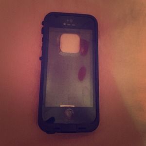 Black Lifeproof phone case for 5s