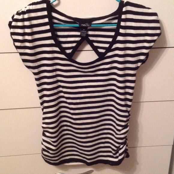 Very soft rayon/polyester blend cut out back shirt