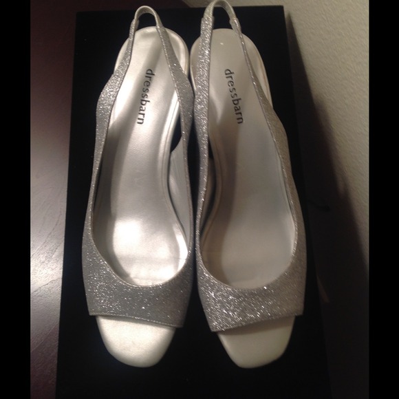 Dress Barn Shoes - Silver Sparkle Dress Sandals