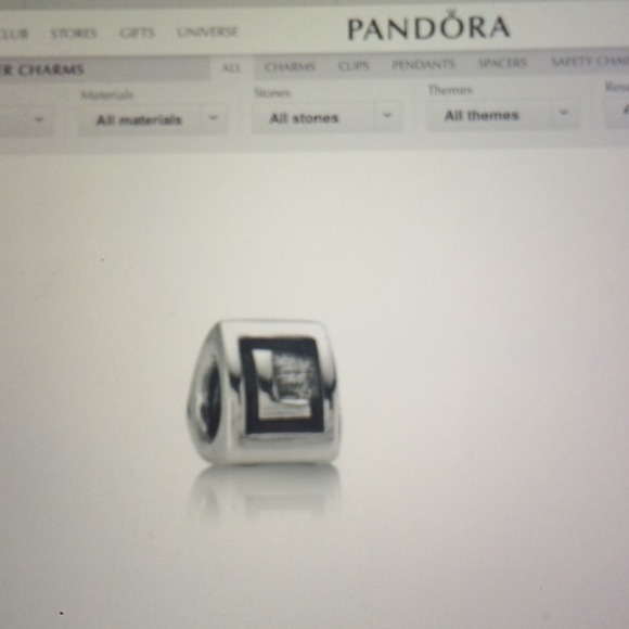 "L" Pandora Charm