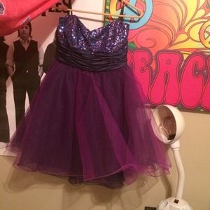 Just a purple dress .