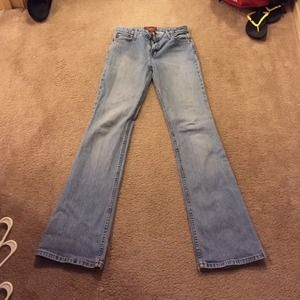 Long light wash jeans