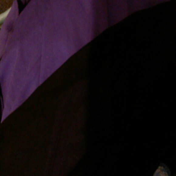 Purple/black mesh One Shoulder Dress - Picture 4 of 4