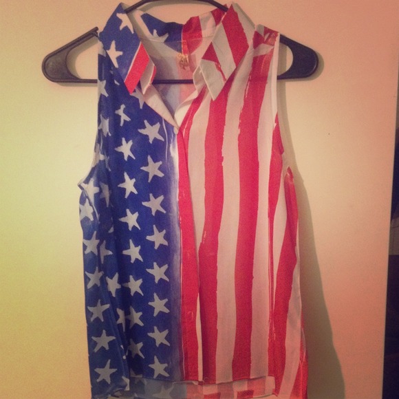 Americana chiffon top