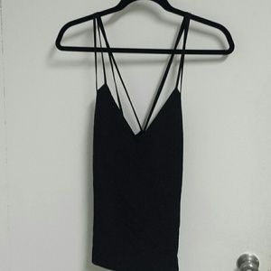 Black crossback tank