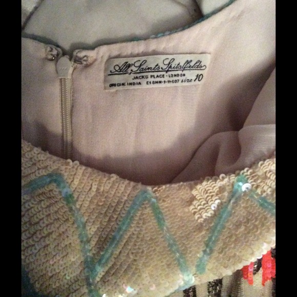 All Saints Spitalfields Aztec Sequin Dress - Picture 3 of 4