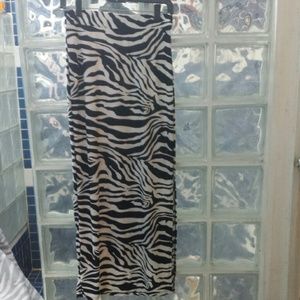 Floor Length Zebra Print Skirt [Charlotte Russe]