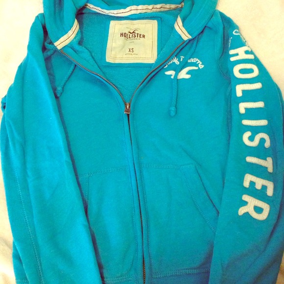 Blue Hollister zip up Hoodie